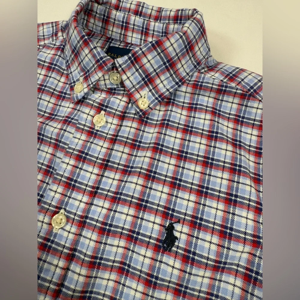 RALPH LAUREN‎ Boys’ Heavyweight Tartan Plaid Long Sleeve Casual Button Down 6